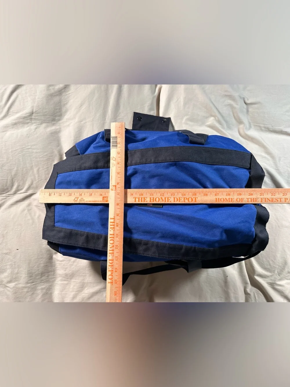 Polo Sport Cylinder Retro Y2K Blue Duffle Bag 2000s Gym Travel Bag Vintage 90s